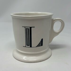 ANTHROPOLOGIE: Monogram Letter/Initial "L” Coffee Mug
